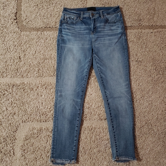 GUC Buckle Black Distressted Riped Jeans unknown fit no or size skinny stretch - Picture 1 of 16